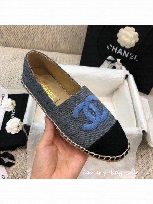 Chanel Denim Espadrilles G29762 Grey  2021 Collection