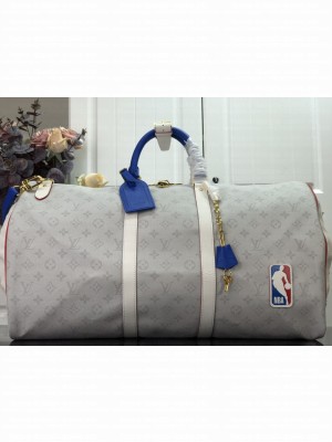 Louis Vuitton KEEPALL BANDOULIERE 55  M41414 NBA WHITE