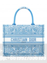 Christian Dior Medium Dior Book Tote M1286 Blue