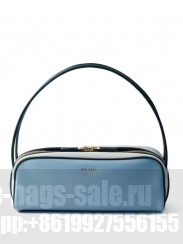 Prada Swing Smooth Leather Shoulder Bag 1BC249 Blue