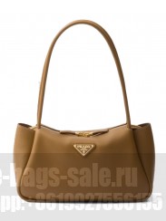 Prada Darling medium leather shoulder bag Dark Coffee