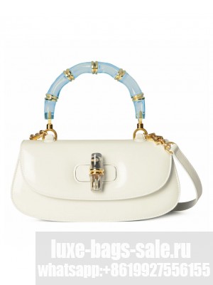 Gucci Bamboo Diva Medium HandBag 827750 White