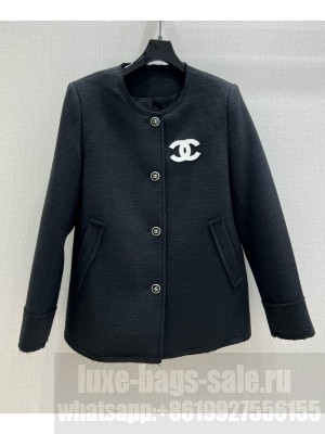 Chanel Women's Single-breasted Jacket Black