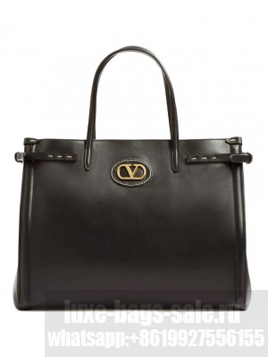 Valentino Garavani Antibes Medium Shopping Bag Black