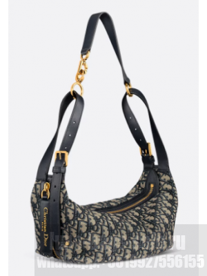 Dior Small D-Journey Bag M2416UNUO Blue Dior Oblique Jacquard