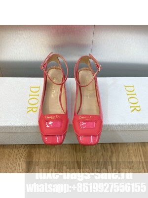 Dior Day Pumps in Patent Leather with Silver Heel 3.5cm Pink 2023