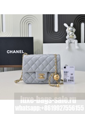 Chanel MINI FLAP BAG AS1786 light gray