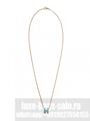 Hermes Women's Mini Pop H Pendant Blue