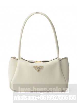 Prada Darling medium leather shoulder bag Cream