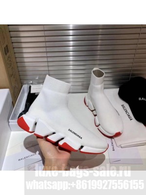 Balenciaga Unisex Speed 2.0 Knit Sock Sneakers white 07 2021 Collection