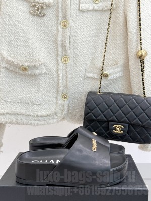 Chanel Platform Calfskin Mule Black 2025