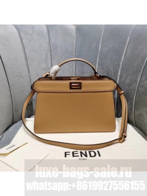 Fendi PEEKABOO ISEEU EAST-WEST leather bag 8BN323A apricot