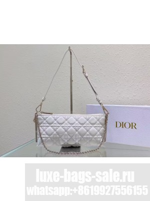 SMALL DIOR CD LOUNGE BAG Latte Supple Macrocannage Lambskin M2252ONG