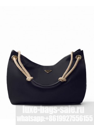 Prada Mariner large Re-Nylon Shoulder Bag 1BC244 Black