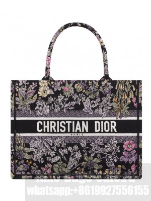 Christian Dior Medium Dior Book Tote Black