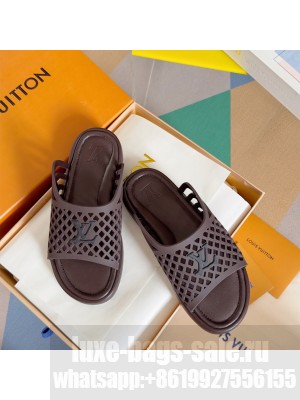 Louis Vuitton x Tyler LV Waffle Flat Mule Coffee