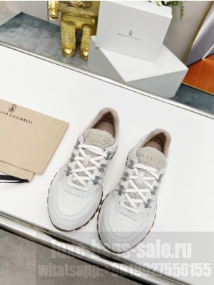 Brunello Cucinell Suede and techno fabric runners sneakers 019