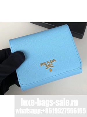 Prada Leather Trifold Compact Wallet 1M0176 08
