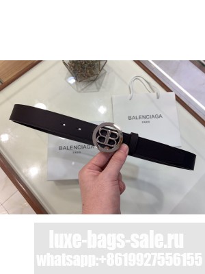 Balenciaga Width 3.0cm CIRCLED BB LARGE BELT  SILVER