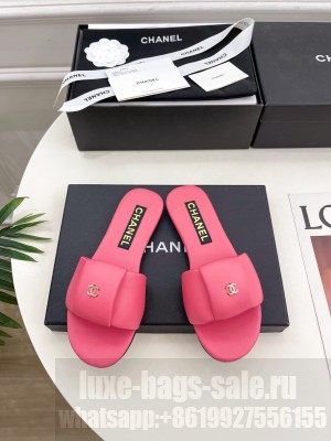 Chanel Lambskin mules pink 2025