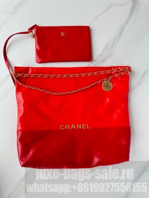 CHANEL 22 MINI HANDBAG AS3261 Dark Orange & Red