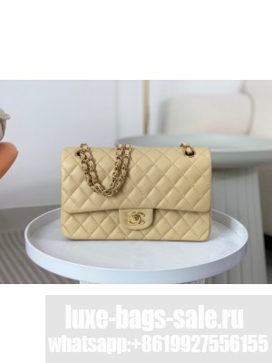 CHANEL CLASSIC 11.12 HANDBAG AS01112 Apricot&GOLD Metal