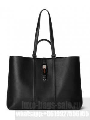 Gucci Large Tote Bag With Web 816753 Black