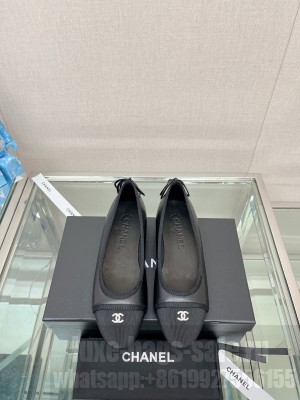 Chanel Calfskin & Grosgrain Ballet Flat with Back Bow 2023 03