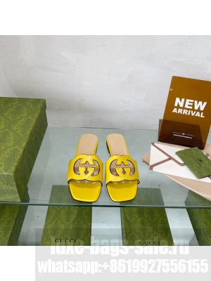Gucci Women's Interlocking G cut-out slide sandal Collection 04