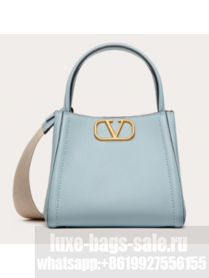VALENTINO Alltime small grain calfskin bag B0Q26 blue
