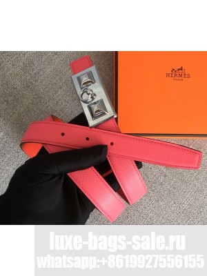 Hermes Width 2.5cm Collier De Chien Buckle Belt Pink/Silver