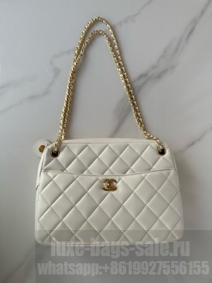 Chanel CAMERA CASE AS5187 WHITE