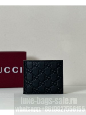 Gucci GG Emblem Series Bi-Fold Wallet Black