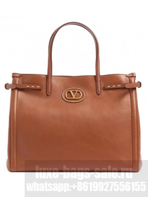 Valentino Garavani Antibes Medium Shopping Bag Coffee