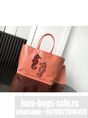 Goyard Anjou PM Seahorse Embroidery Pink