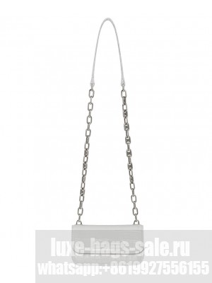 Balenciaga Gossip XS Bag With Chain In Extra Supple Crocodile Embossed Calfskin Cream