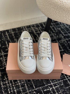 Miu Miu Calfskin EVA sneakers silver