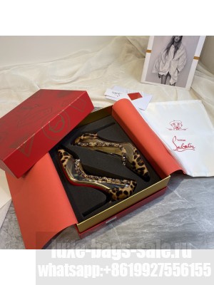 Christian Louboutin Leopard Print Studded Pumps Brown 2021 Collection