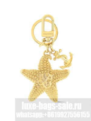 Louis Vuitton LV Starfish Key Holder And Bag Charm Golden
