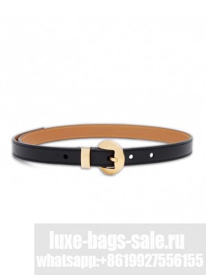 Loewe Pebble Belt In Smooth Calfskin Black