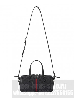 Balenciaga Hacker Small Boston Bag Black