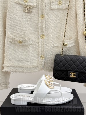 Chanel Flat Slide Thong Sandals 2025 12
