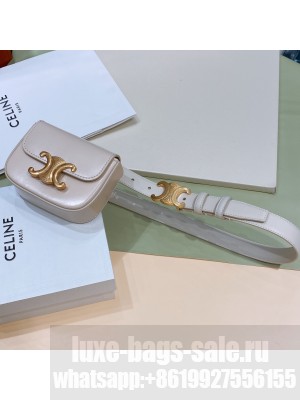 CELINE BELT BAG TRIOMPHE BELT WHITE