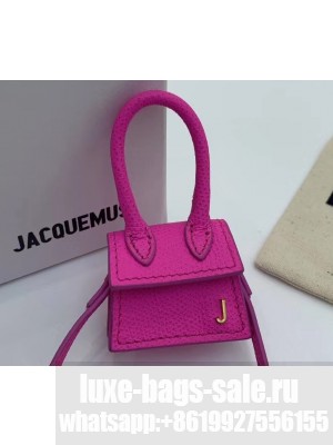 Jacquemus Leather Le Petit Chiquito Bag Fuchsia