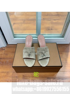 Loro Piana Summer Charms Sandal Suede Goatskin 2022 Collection,Camel