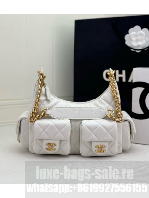 Chanel MAXI HOBO BAG AS5338 WHITE