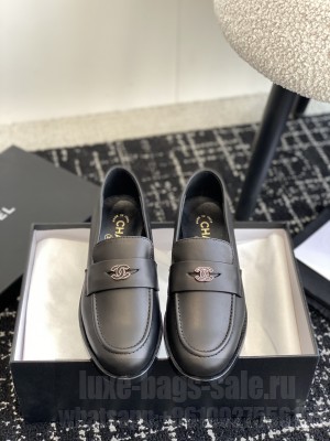 Chanel Calfskin Moccasins G45504 Black Loafer 2024 