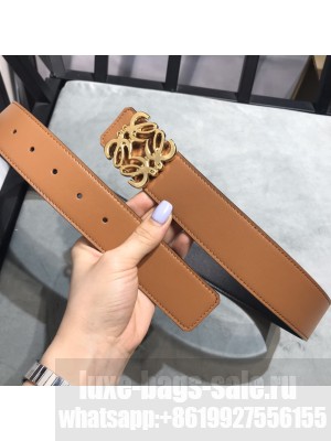 Loewe Width 38mm Leather Belt With Anagram Buckle 025