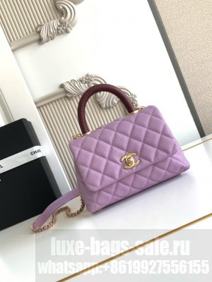 Chanel MINI FLAP BAG WITH TOP HANDLE AS2215-13