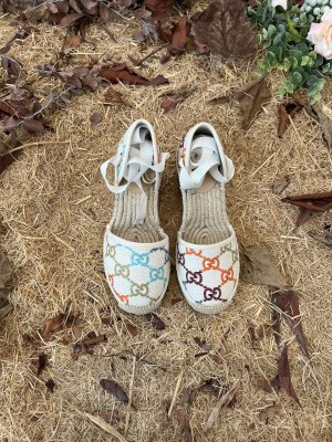 Gucci GG Multicolor 10cm Platform Espadrilles 2022 Collection 05